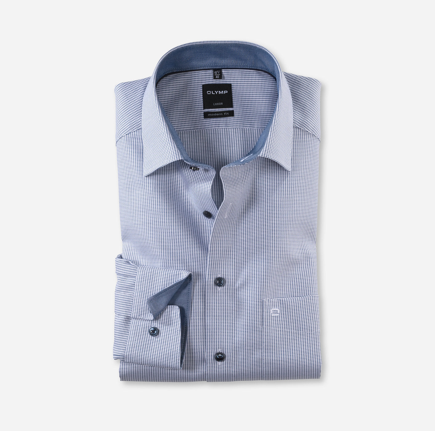 Chemise - Motifs  - Bleu - Modern fit - Business