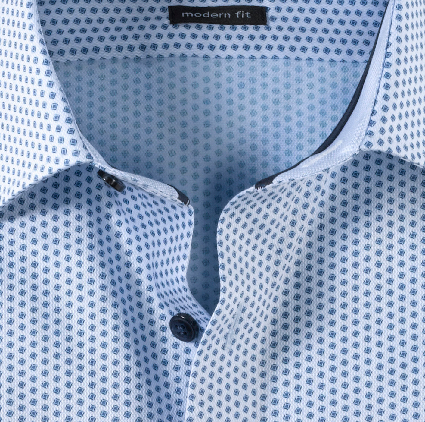 Chemise à motifs - Bleu - Modern fit - Business