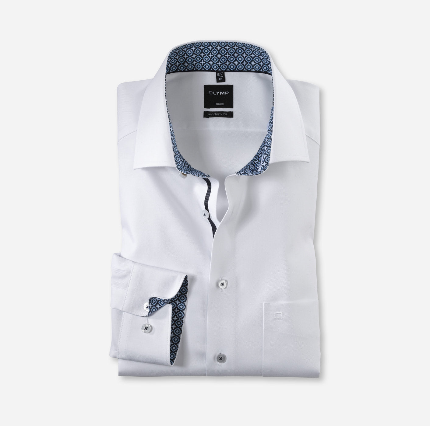 Chemise - Blanche - Liseré contrastant - Modern fit - Business