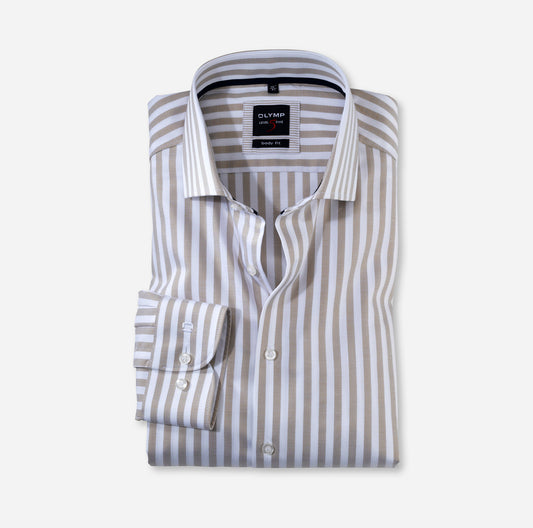 Shirt - Stripes - BodyFit - Business - Blue and White