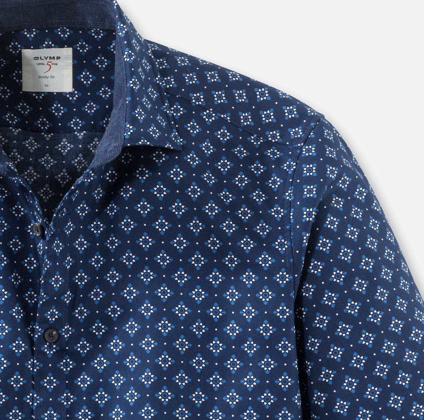 Chemise - Bleu - Motif fantaisie - Level Five - Casual