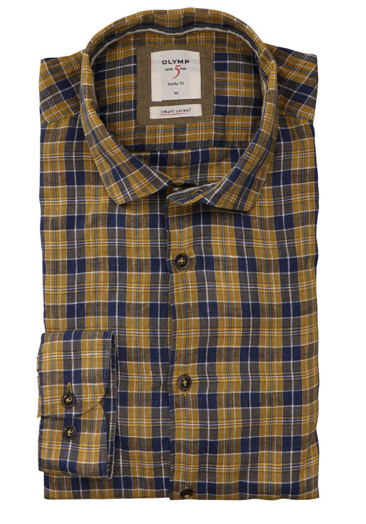 Chemise en lin - Carreaux - Level Five - Casual