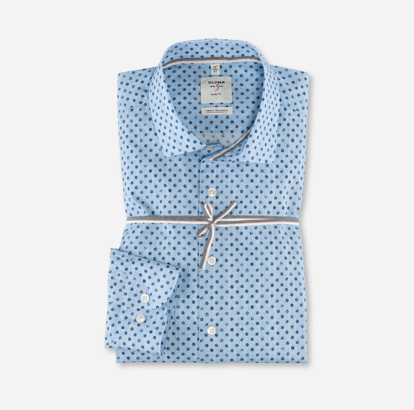 Chemise - Bleu ciel - Motif - Smart Business - Level Five