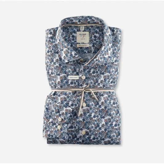 Chemise en lin - Motif floral - Level Five - Smart Business