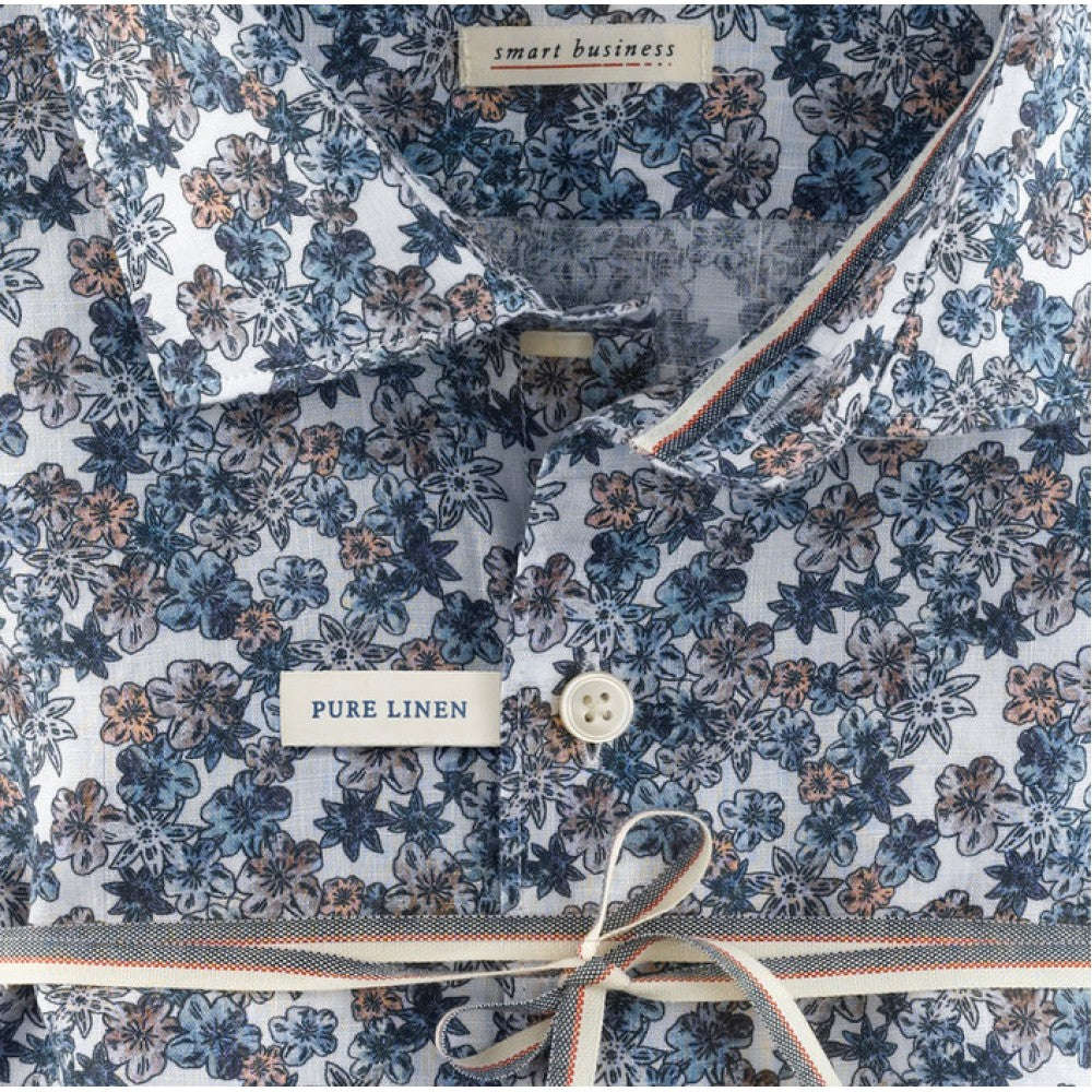 Chemise en lin - Motif floral - Level Five - Smart Business