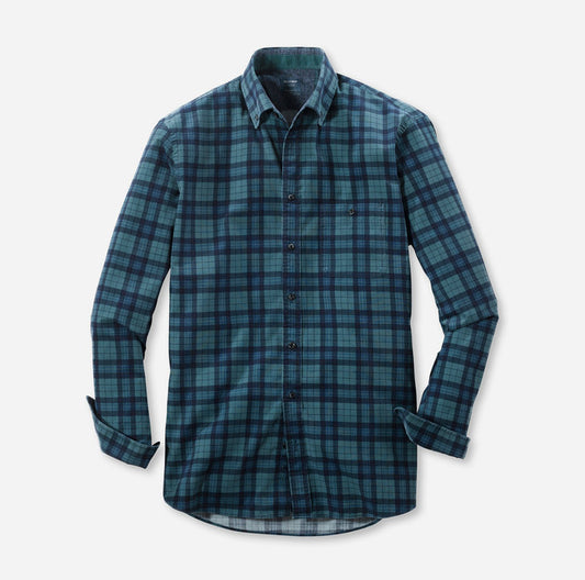 Chemise - Carreaux - Vert - Modern fit - Casual