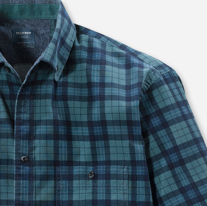 Chemise - Carreaux - Vert - Modern fit - Casual