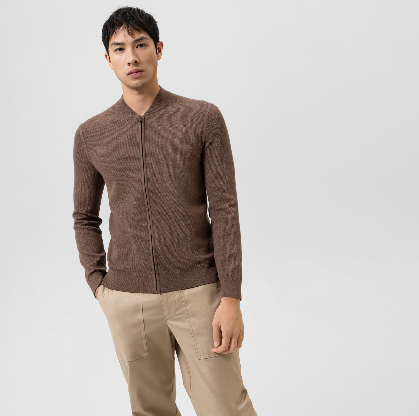 Cardigan à zip - Col Teddy - Body fit