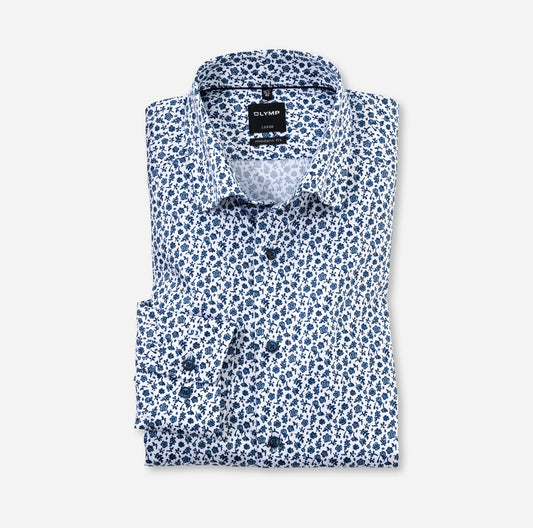 Chemise - Bleu à motifs  - Modern fit - Business