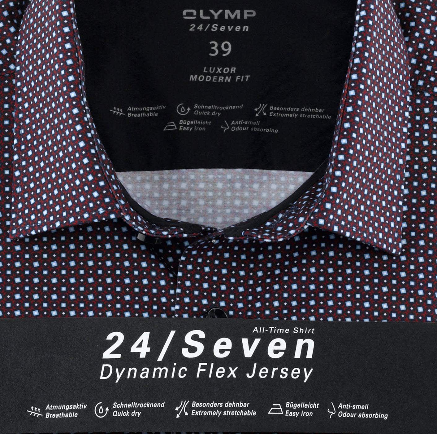 Chemise modern fit 24/Seven dynamic flex jersey motifs 2